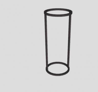 铁柱型钢铁花架SU模型下载_sketchup草图大师SKP模型