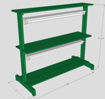 双层绿色灯板架SU模型下载_sketchup草图大师SKP模型