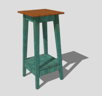 法式风格花几SU模型下载_sketchup草图大师SKP模型