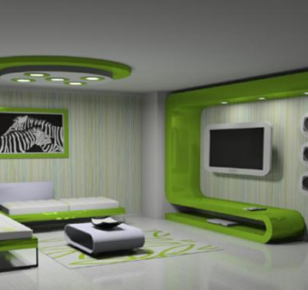 现代电视机搁层客厅SU模型下载_sketchup草图大师SKP模型