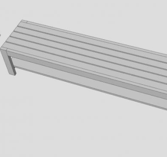 室外长椅花架SU模型下载_sketchup草图大师SKP模型