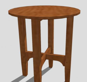 搁脚凳桌子花几SU模型下载_sketchup草图大师SKP模型