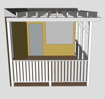 阳台花架护栏SU模型下载_sketchup草图大师SKP模型