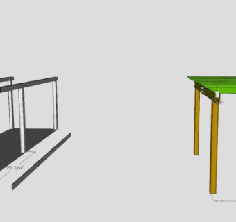 便携式绿廊藤架SU模型下载_sketchup草图大师SKP模型