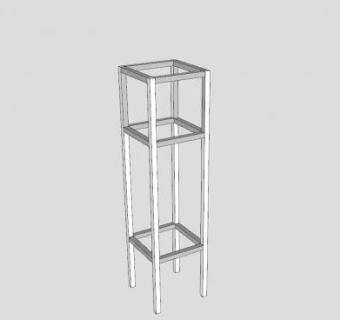 金属支架花架SU模型下载_sketchup草图大师SKP模型