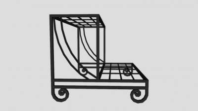 室内铁艺花架SU模型下载_sketchup草图大师SKP模型