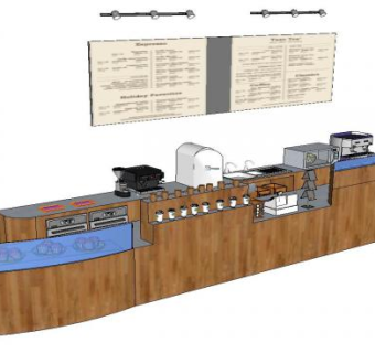 咖啡吧咖啡馆SU模型下载_sketchup草图大师SKP模型