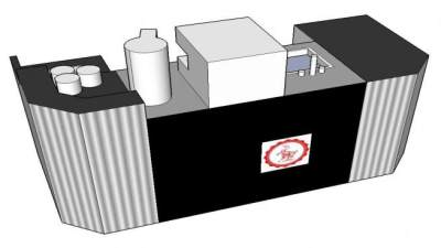咖啡吧转角吧台SU模型下载_sketchup草图大师SKP模型