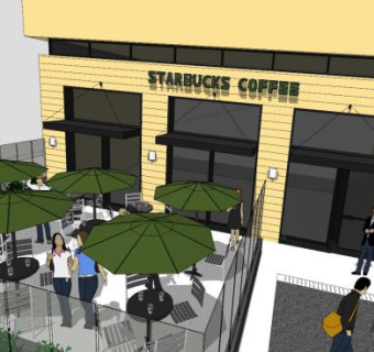 墨西哥城星巴克咖啡馆SU模型下载_sketchup草图大师SKP模型