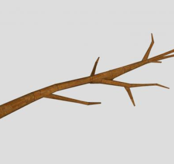 无叶的枯树树枝SU模型下载_sketchup草图大师SKP模型