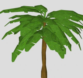 多年生草本植物芭蕉树SU模型下载_sketchup草图大师SKP模型