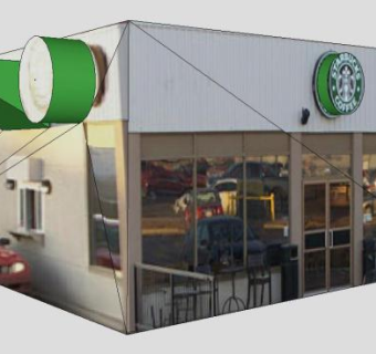 咖啡装修星巴克SU模型下载_sketchup草图大师SKP模型