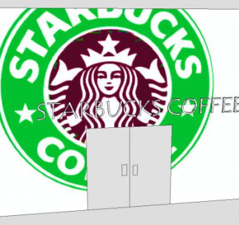 简易星巴克咖啡厅SU模型下载_sketchup草图大师SKP模型