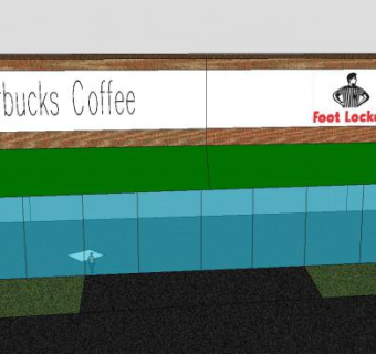 现代星巴克咖啡厅SU模型下载_sketchup草图大师SKP模型