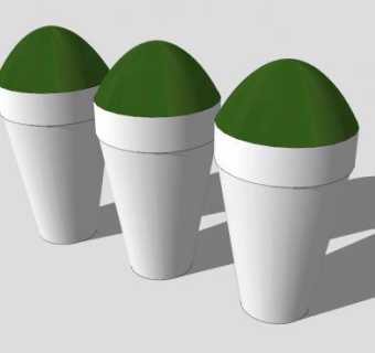 苔藓盆栽SU模型下载_sketchup草图大师SKP模型