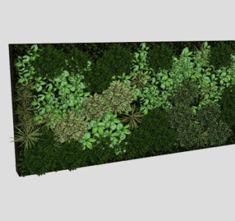 苔藓墙SU模型下载_sketchup草图大师SKP模型
