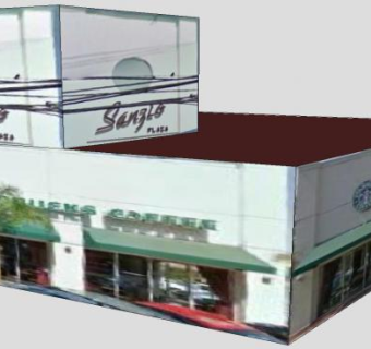 星巴克咖啡广场SU模型下载_sketchup草图大师SKP模型