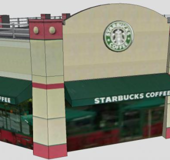 圣彼得堡星巴克SU模型下载_sketchup草图大师SKP模型
