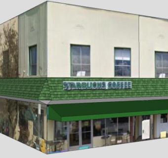 星巴克咖啡建筑馆SU模型下载_sketchup草图大师SKP模型