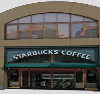 长滩市星巴克咖啡SU模型下载_sketchup草图大师SKP模型