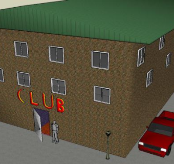会所俱乐部装修SU模型下载_sketchup草图大师SKP模型