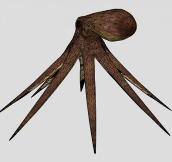 软体动物章鱼SU模型下载_sketchup草图大师SKP模型