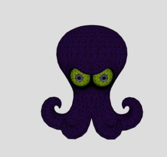 深蓝色八爪章鱼SU模型下载_sketchup草图大师SKP模型