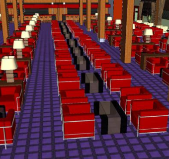 夜店俱乐部小酒馆SU模型下载_sketchup草图大师SKP模型