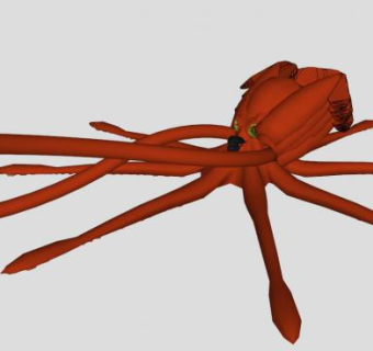 张触手的章鱼SU模型下载_sketchup草图大师SKP模型