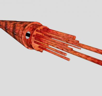 红色软体动物乌贼SU模型下载_sketchup草图大师SKP模型