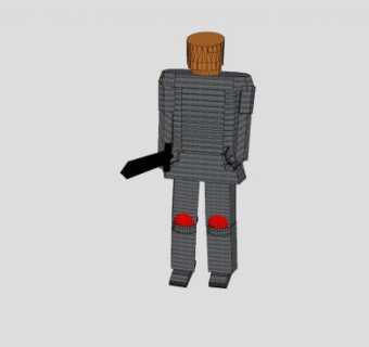 拿剑的骑士SU模型下载_sketchup草图大师SKP模型