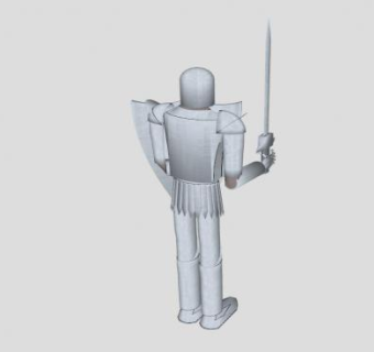 盔甲的骑士SU模型下载_sketchup草图大师SKP模型