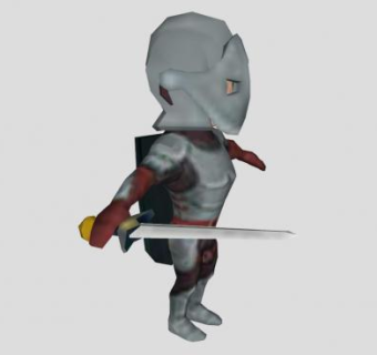 手持剑的盔甲骑士SU模型下载_sketchup草图大师SKP模型