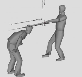 两个男人人物SU模型下载_sketchup草图大师SKP模型