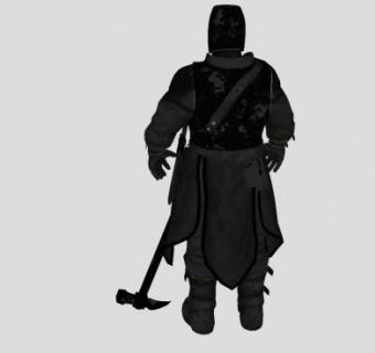 拿铁锤的骑士SU模型下载_sketchup草图大师SKP模型