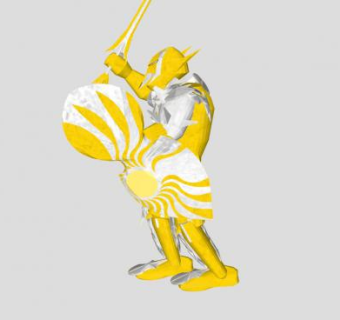 太阳盾牌盔甲骑士SU模型下载_sketchup草图大师SKP模型