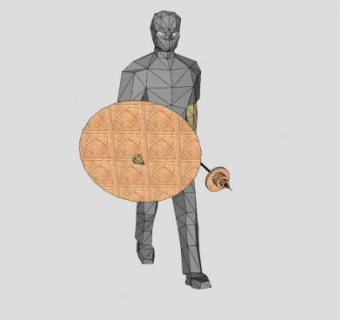 手拿奇怪兵器的骑士SU模型下载_sketchup草图大师SKP模型