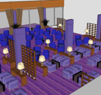 小酒馆夜店装修SU模型下载_sketchup草图大师SKP模型