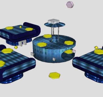 俱乐部会所桌椅组合SU模型下载_sketchup草图大师SKP模型