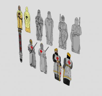 圣殿骑士系列SU模型下载_sketchup草图大师SKP模型