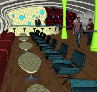 现代夜总会俱乐部SU模型下载_sketchup草图大师SKP模型