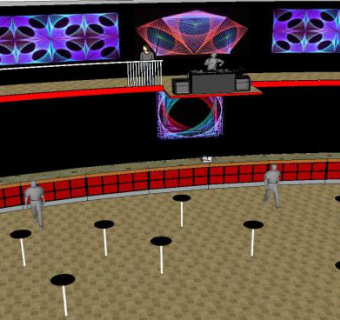 会所柜台装饰SU模型下载_sketchup草图大师SKP模型