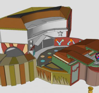 娱乐迪斯科俱乐部SU模型下载_sketchup草图大师SKP模型
