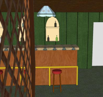 娱乐会所装修俱乐部SU模型下载_sketchup草图大师SKP模型