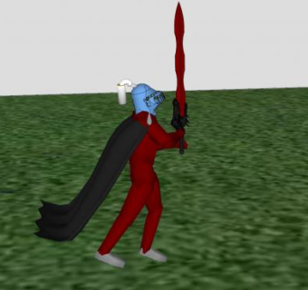 持剑的江湖骑士SU模型下载_sketchup草图大师SKP模型