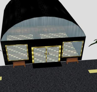 夜总会黑色装修会所SU模型下载_sketchup草图大师SKP模型