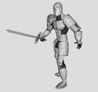 持剑的盔甲骑士SU模型下载_sketchup草图大师SKP模型