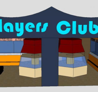 球员俱乐部休闲会所SU模型下载_sketchup草图大师SKP模型