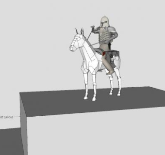 骑士骑兵SU模型下载_sketchup草图大师SKP模型