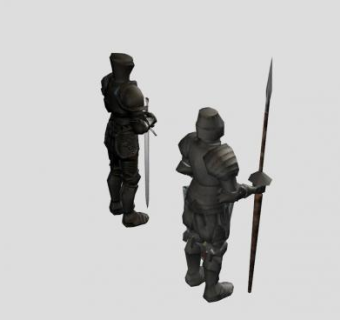 重装铁甲双骑士SU模型下载_sketchup草图大师SKP模型